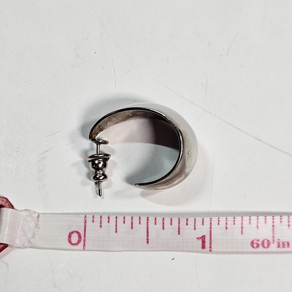 Silver Hoop Earrings - Picture 2 of 2